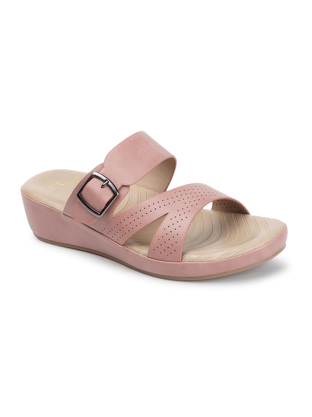 Carlton London Women Peach Comfortable Casual Wear, Outdoor, Party and Formal Wear sandal with Wedge Heels (41) (B0DCVY9S32) Amazon Price History, Amazon Price Tracker