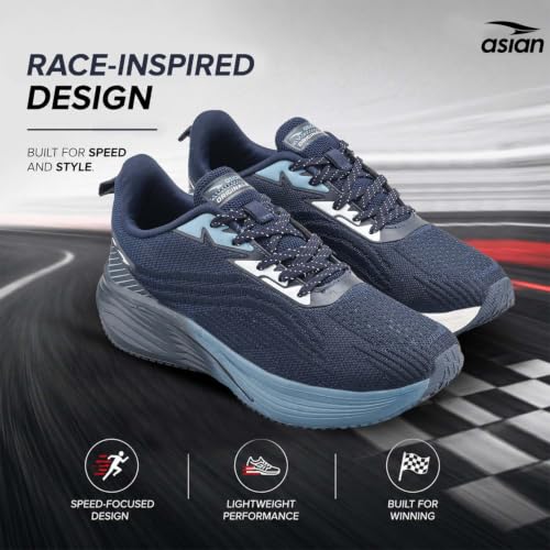Image of ASIAN Powerplay Carbon-39 Men's Running Shoes | Breathable Knit, High-Rebound Midsole with Carbon Plate for Daily Runs & Active Use