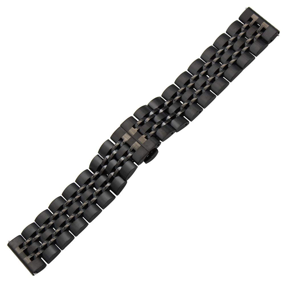 Bracelet de Montre 20mm 22mm Bracelet de Montre en Acier Inoxydable Bracelet de Montre Universel Boucle Papillon Bracelet à dégagement Rapide Bracelet de Ceinture pour Hommes et Femmes