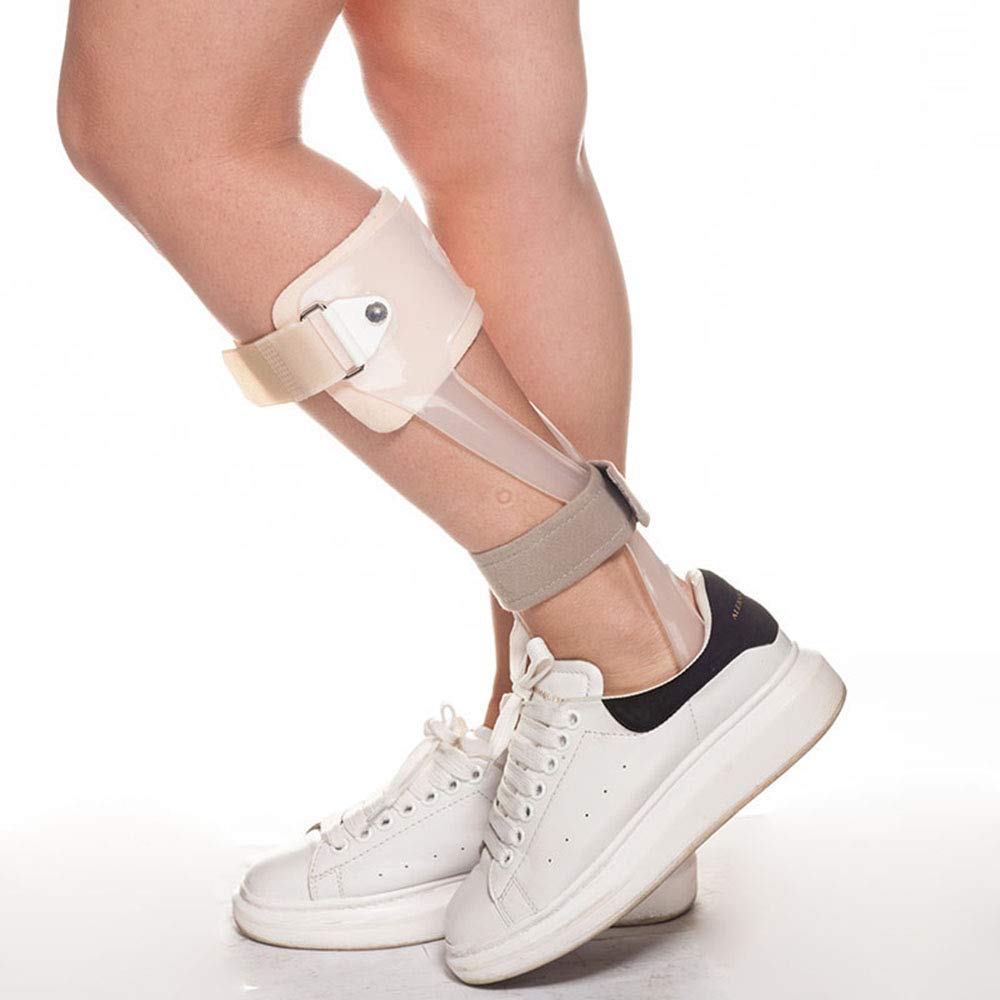 Ortesi da Piede - AFO Splint Ortopedico - Ginocchiera per Il Trattamento della fascite Plantare tendinite d'Achille e Piede cadente,Left,M