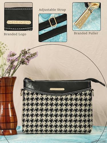 Image of Bagsy Malone Affascinante Eleganza Sling Bag-Black&Cream