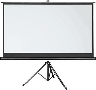 WUYUZI Tela do projetor de 100 polegadas com tripé 16: 9 Tela de projeção portátil 4K Tela de filmes do projetor 3D para home office interno uso externo