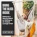 Hanging Hammock Chair Swing – Hanging Chair Outdoor & Indoor - Hammock Swing Chair – Quick & Easy Setup with Hardware Kit – Durable & Spacious Full Body Support – Holds 440 Lbs