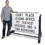 SmartSign Quick-Load A-Frame Message Sidewalk Sign, Magic Master Swinger Sidewalk Sign 48