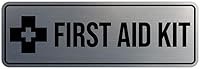 Vista 10 de Letrero de botiquín de primeros auxilios estándar (negro)
