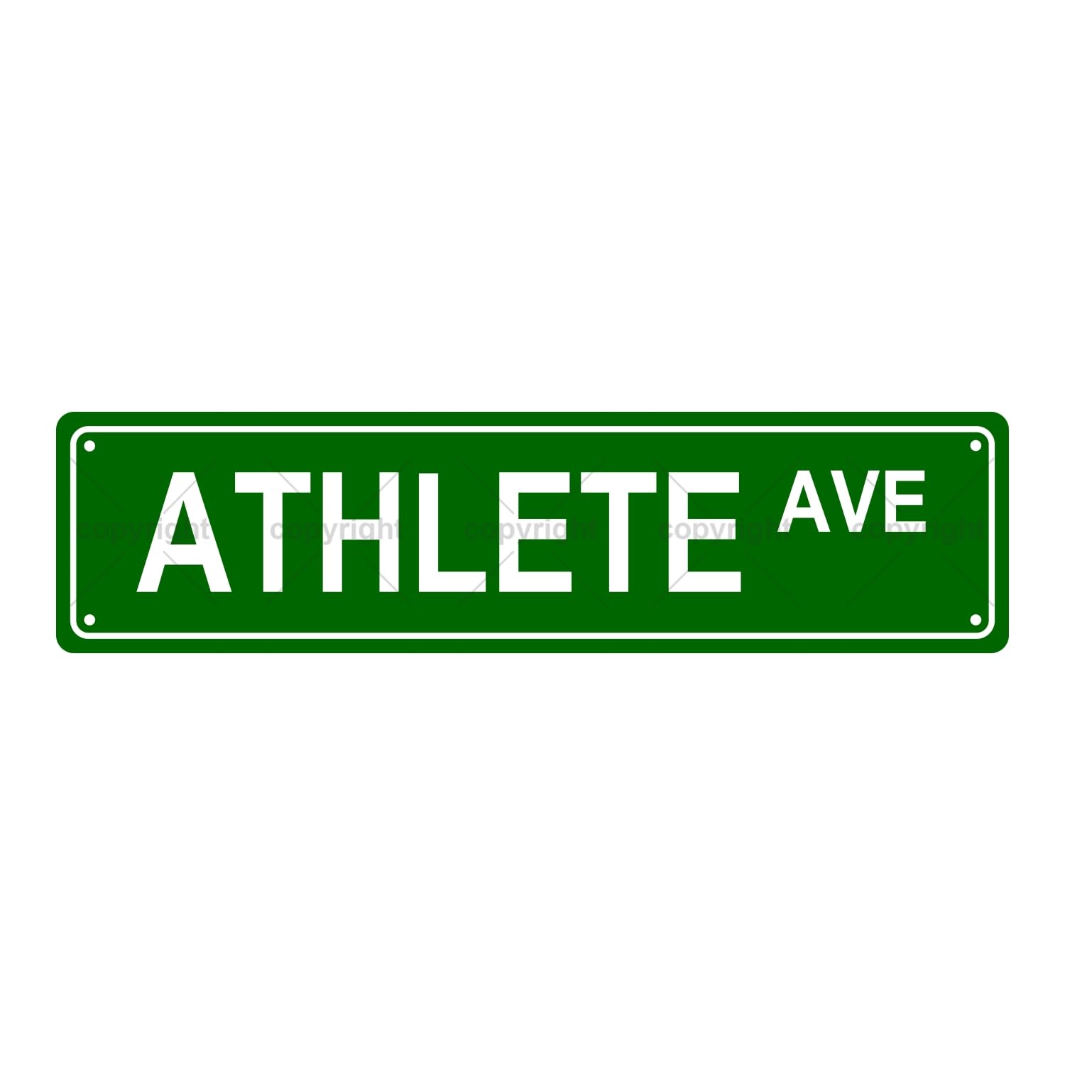 Athlete AVE Occupation Metal Tin Street Sign Bar Cafe Garage Cave Home Room Wall Bathroom Farmhouse Garden Porch Patio Decor,4x16 Inch