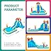 Bounwell Inflatable Water Slide, Blow Up Water Slide with Climbing Wall, Water Slide for Kids Backyard with Basketball Hoop, Water Cannon and Splash Pool