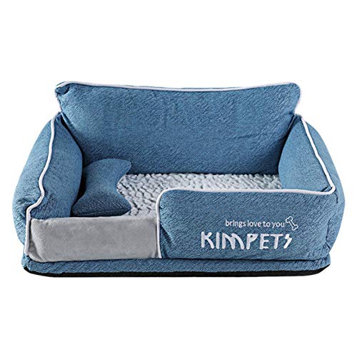 Cama para Perros, Algodón Nido para Mascotas con Respaldo Alto Cálido en Invierno, Cama para Mascotas Impermeable y de Espuma Viscoelástica con Funda Extraíble y Lavable para Perros y Gatos Pequeños