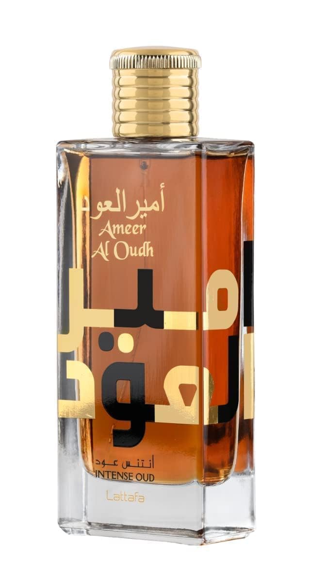 Lattafa Ameer Al Oud Intense Oud for Unisex Eau de Parfum Spray, 3.4 Ounce (Pack of 2)