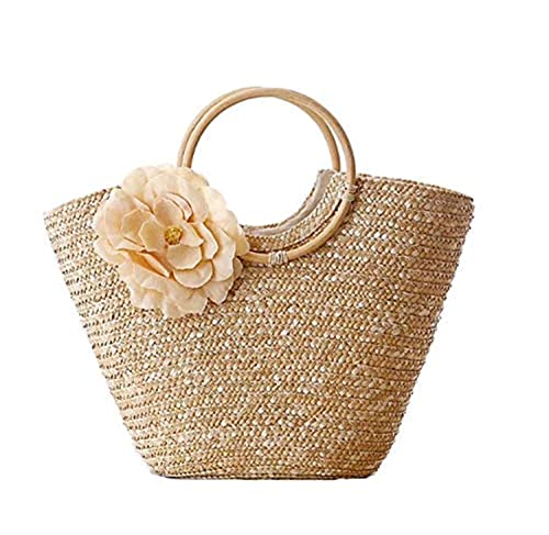 Summer women's bag vine big flower grass woven bag female bag rattan woven bag,beach bag woven bag straw bag fashion leisure handbag