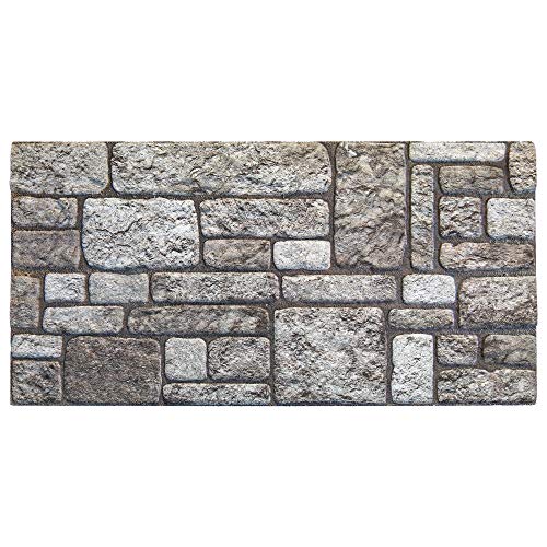 IZODEKOR Paneles imitacion ladrillo-Revestimiento de paredes, paneles de poliestireno para salón, cocina, dormitorio y Teras, paneles decorativos 3d para uso interiores y exterior| Patio interior Cover