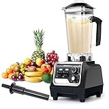 BATEERUN 2200W Professional Blender, High Speed Countertop Blender for Shakes and Smoothies, 68 Oz Commercial Smoothie Blender for Kitchen, Smoothie Maker BPA-Free (Black)