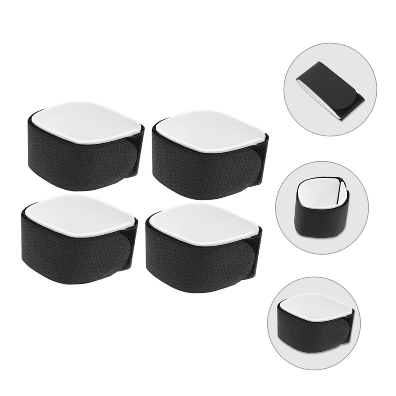 GOOHOCHY 4pcs Ski Fastening Strap Kit Sturdy Nylon Snowboard Fixed Straps for Skis Accessories Easy Carrying and Protection