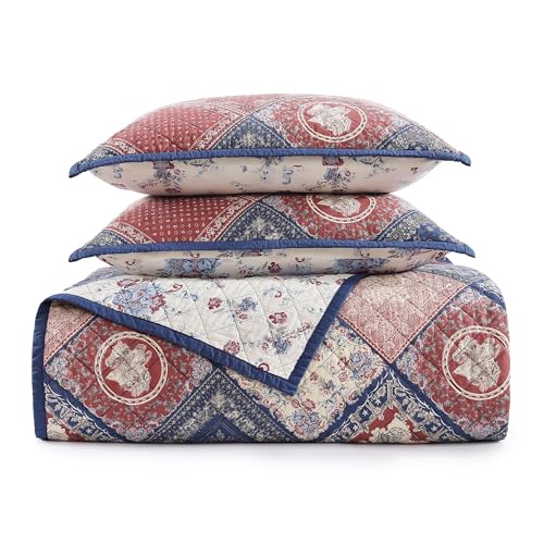 Image of Paseo Road Tasha Polizzi Patchwork Bandana 2 Piece Twin Cotton Quilt Set