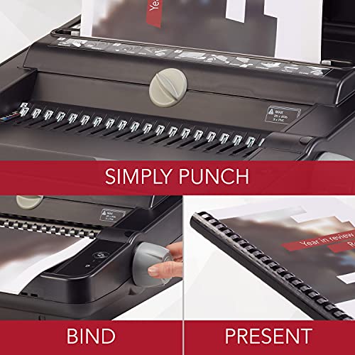 Gbc Binding Machine, Electric, Binds 500 Sheets, Punches 25 Sheets, Combbind C450E (7709100), Off-White #TOP3