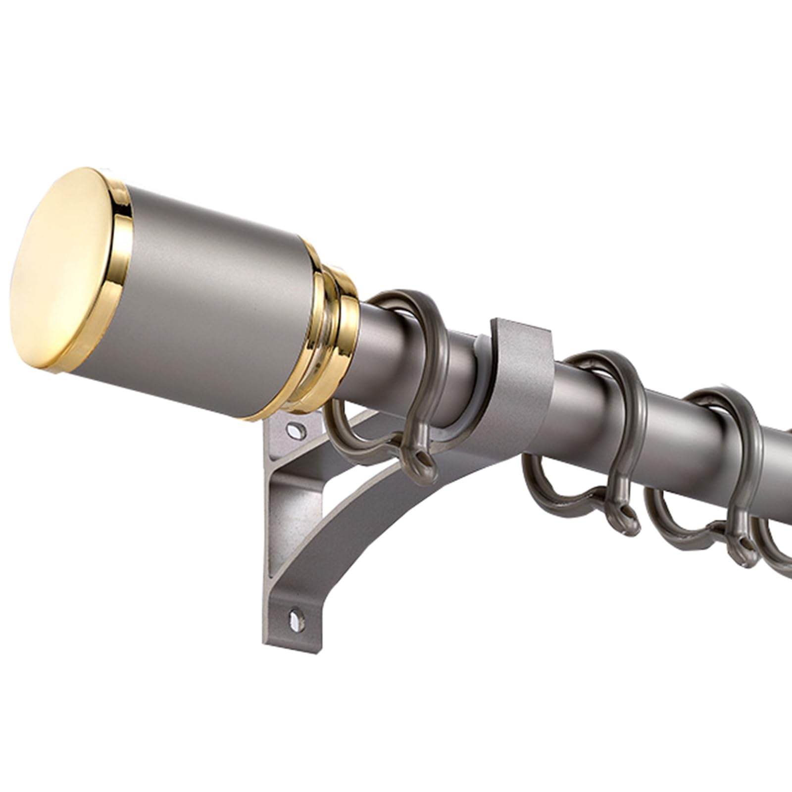 Barre rideau aluminium épais style romain gris haut de gamme