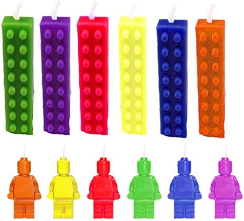 12 Piece Building Brix Birthday Bash Candles