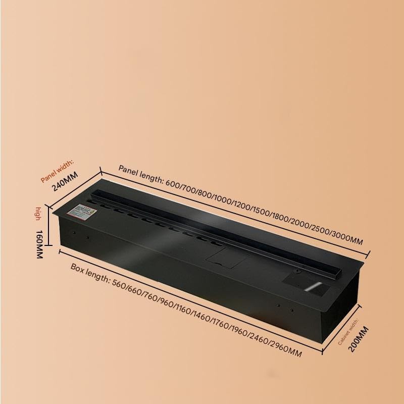 Kominek elektryczny, wbudowany elektroniczny kominek atomizacyjny, symulacja 3D, płomień, atmosfera wewnętrzna, nawilżacz, sztuczny kominek, kominek elektryczny, 1000 mm