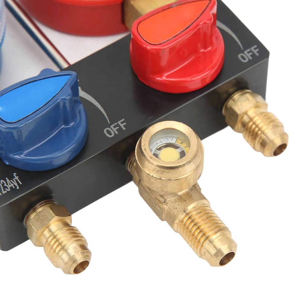 M01 RéFrigéRant Diagnose Manifold Gauge G1/4 ÉTat ManomèTre ManomèTre Outils de RéFrigéRation pour R22/R1234Yf