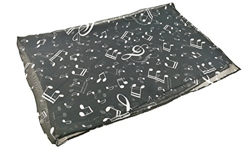 Colorful Elegant Women's Music Note Chiffon Long Scarf Wrap Shawls4