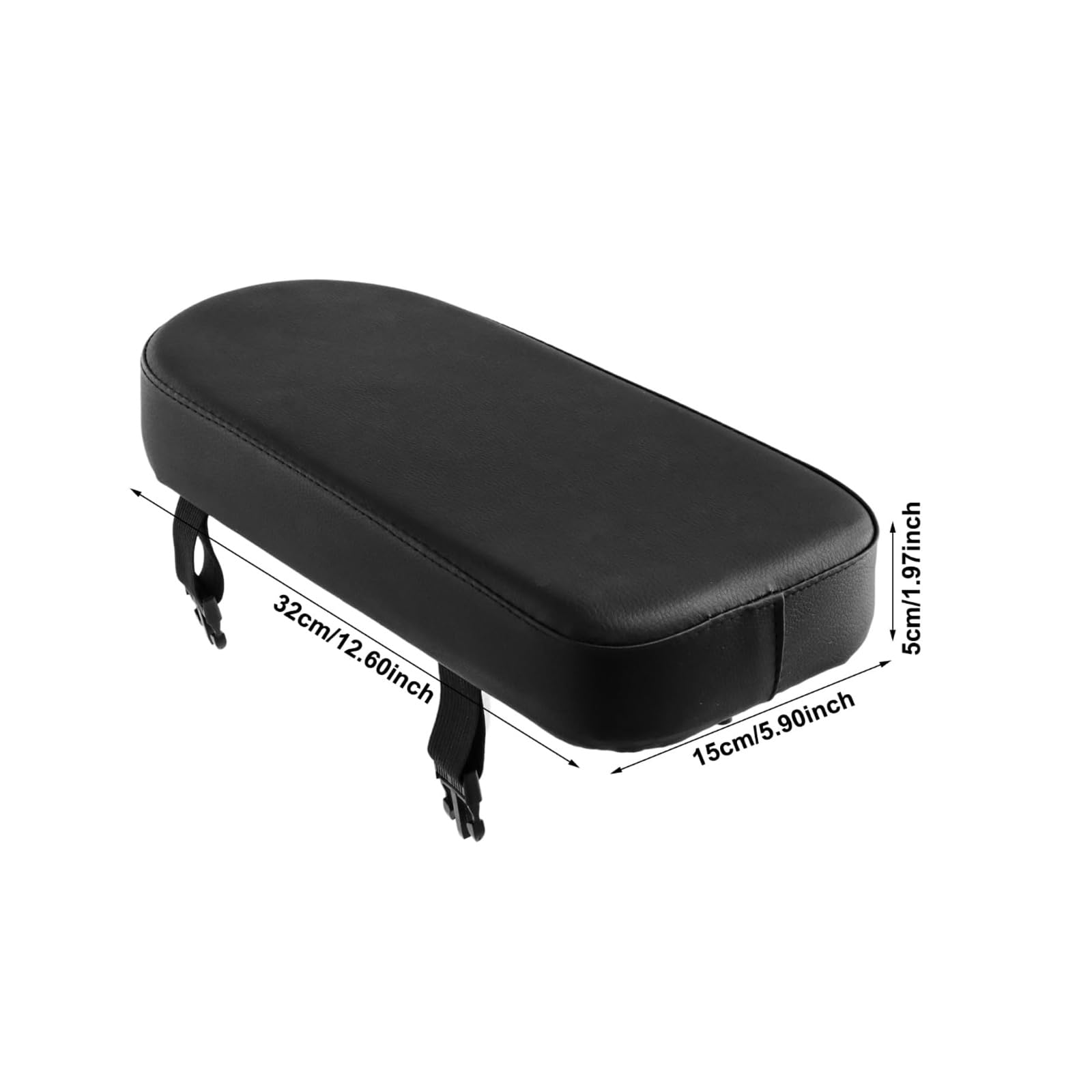 Coussin de Siège Arrière de Vélo en PU Siège Arrière de Vélo Confortable Siège Arrière de Vélo de Montagne Coussin Arrière de Vélo Adulte pour Sports Scolaires Noir 32x15x5cm