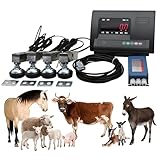 YLANMEI Hochpräzises Viehwaagen-Kit, Plattformwaagen-Kit mit Wägezelle, 5000 kg Lastwägeanzeige, Bodenwaage mit Lastmesser für Rinder, Schafe