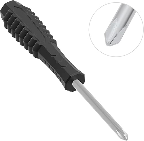 Miniatura 4 de FOCMKEAS 2 mini destornilladores Phillips, cabeza cruzada de 0.157 in con mango antideslizante negro para electrodomésticos pequeños, 4.53 pulgadas