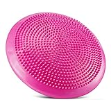 Balance Balancekissen, Orthopädisches Sitzkissen Balance Kissen Ergonomisches Ballsitzkissen Inklusive Luftpumpe for Improve Sitting Posture & Attention Balance Board To Physical Thera HSGAV,Rosa
