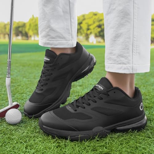 Image of THESTRON New Men Golf Shoes 8 Spikes Professional Outdoor Golf Sport Sneaker for Men