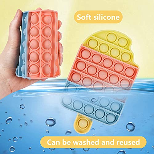 Image of Big Size Push Pop Fidget Toy, Big Rainbow pop, Big Size Squeeze Toys for Kids and Adults Big pop (Candy 1)