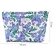 URSKYTOUS Violet Flower Makeup Bag Travel Large Floral Cosmetic Bags for Women Makeup Pouch Zipper Cosmetic Pouch for Purse Aesthetic Make up Organizer Bag Toiletry Bag Travel Essentials Accessories