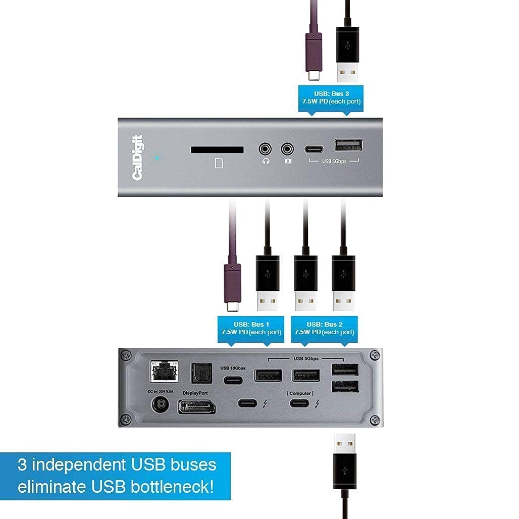 Amazon.com: CalDigit TS3 Plus Thunderbolt 3 Docking Station with  