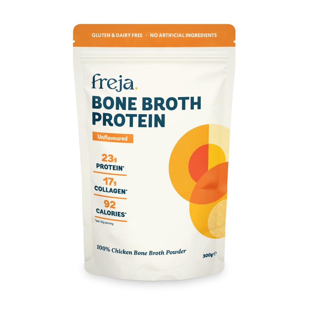 Bone Broth Powder | Free Range Chicken | Collagen, Protein & Amino Acids | Low FODMAP, Gluten Free | 100% Natural Chicken Broth, not Chicken Stock Cubes, or Concentrate | 300g (15 servings)