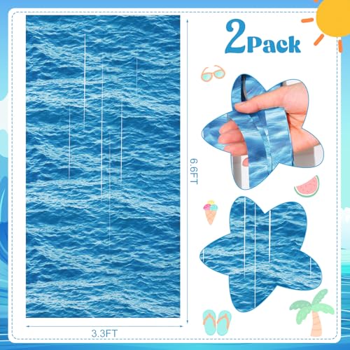 Image of Tiamon 2 Pack Rainforest Party Decorations 3.3 x 6.6 Ft Foil Fringe Waterfall Landscaping Backdrop Rainforest Falls Tinsel Streamers Vacation Bible School Photo Props for 2026 VBS Party Supplies