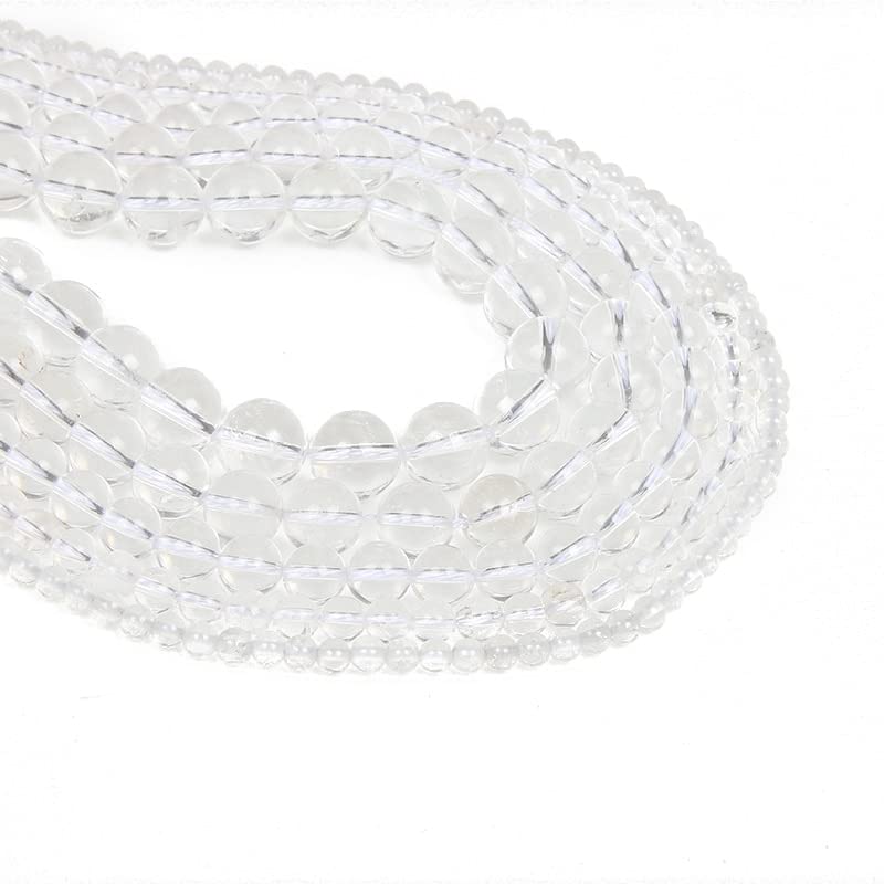 Pietre rotonde naturali da 4, 6, 8, 10, 12 mm, cristalli lavici turchesi, perline sfuse per la creazione di gioielli, braccialetti fai da te e ricami, turchese bianco, 4 mm circa 91 perline
