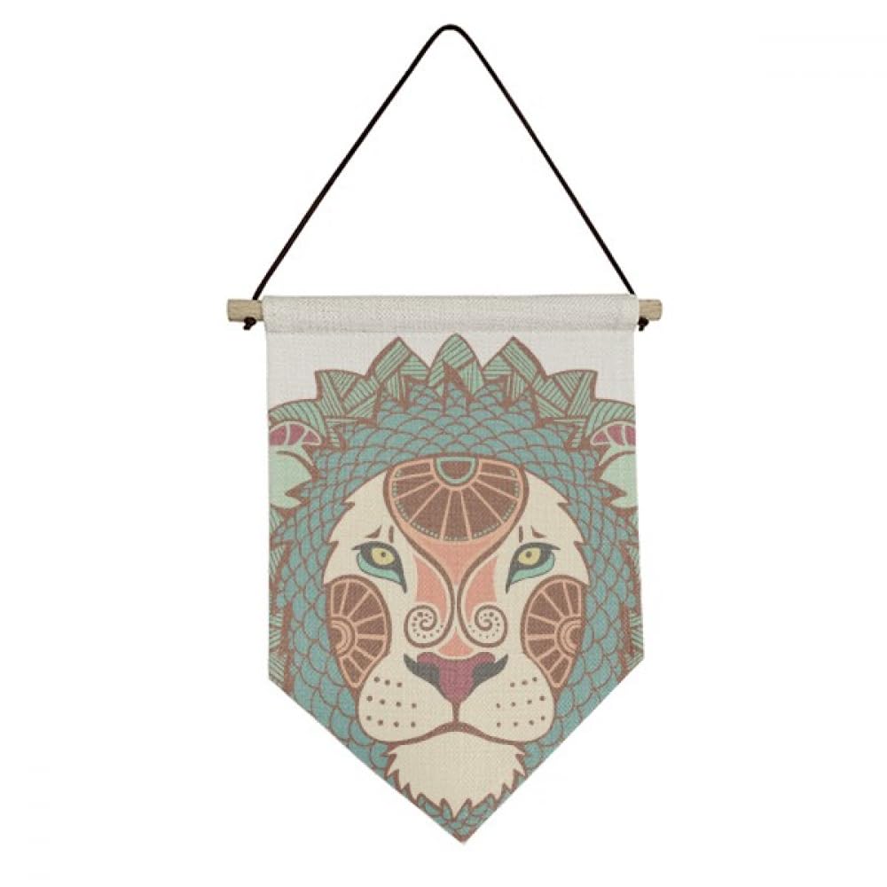 Drapeau Lion en toile à suspendre idée cadeau anniversaire astrologique
