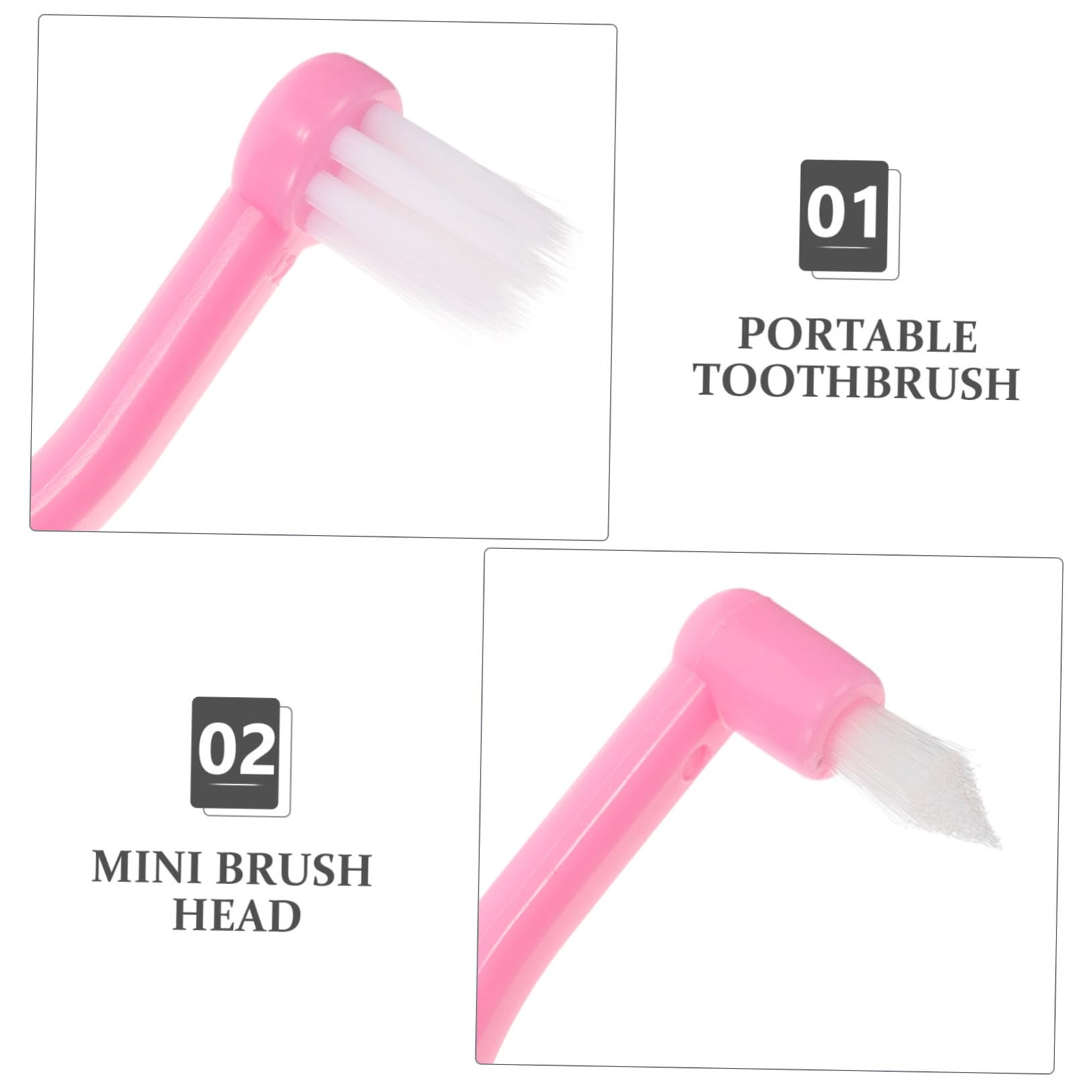 FRCOLOR 20stücke Teiliges Doppelköpfiger Ergonomische Manuelle Zahnbürsten Für Interdentalreinigung Und Umfassende Zahnpflege Für Zuhause Und Unterwegs