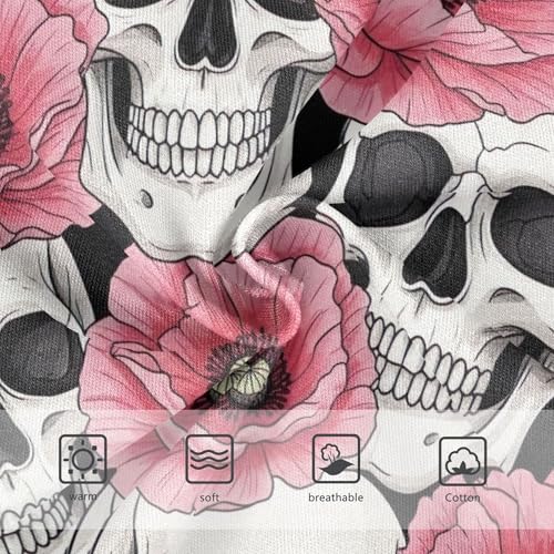 White Skulls Pink Flowers Girls Underwear Toddlers 2t Cotton Little Girl Panties Flower Briefs Underpants3