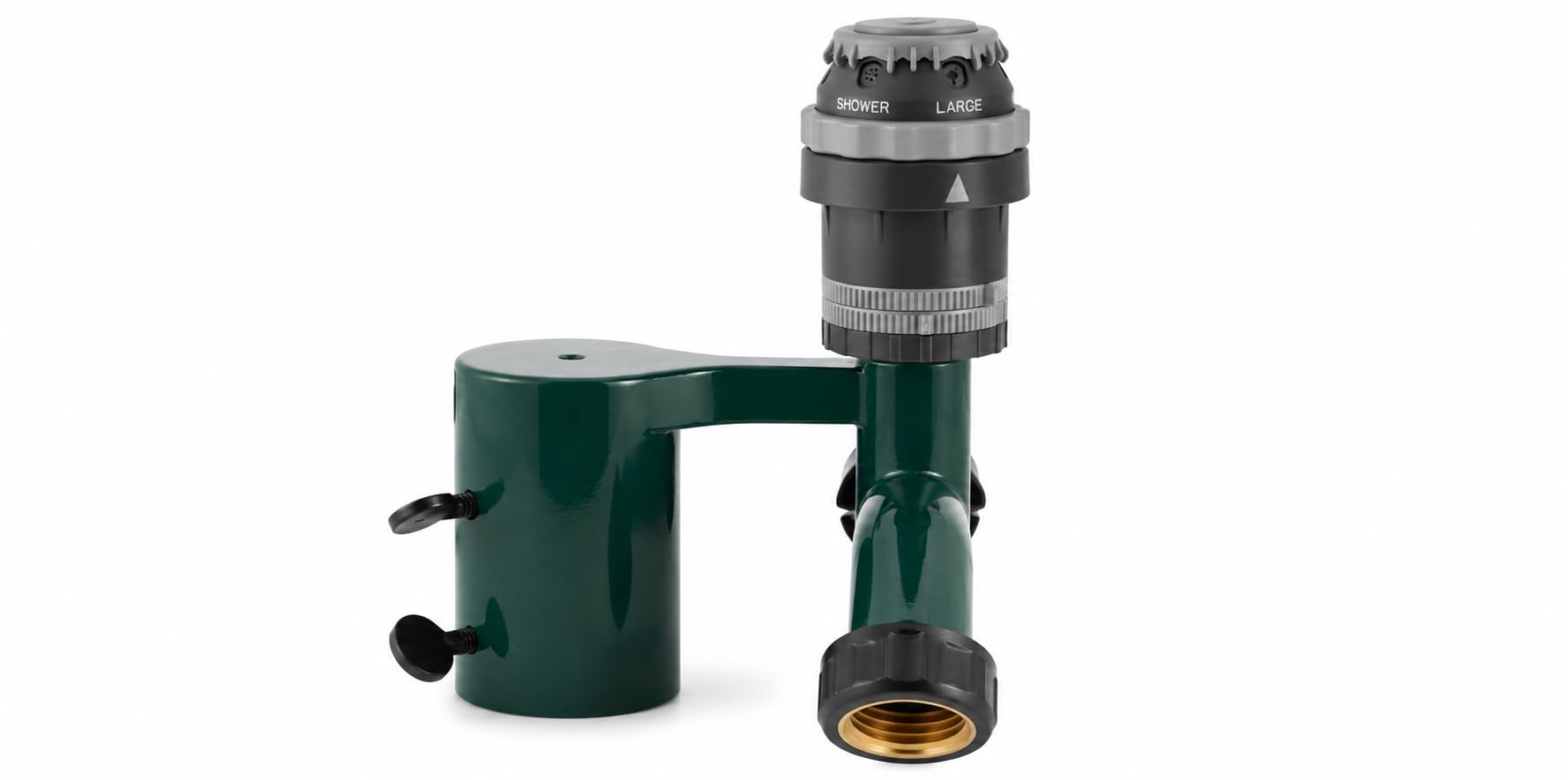 Orbit H2O-Six Getriebe-Sprinkler auf Metall-T-Pfostenzaun – anpassbare Rasenbewässerungsabdeckung – Multi-Pattern-Drehkopf mit einstellbarem Sprühbereich – langlebiger Bewässerungssprinkler für den