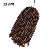 1 piece Spring Twist Crochet Braids Bomb Twist Crochet Hair Ombre Colors Synthetic Fluffy Hair Extension 8inch 110g(#30)