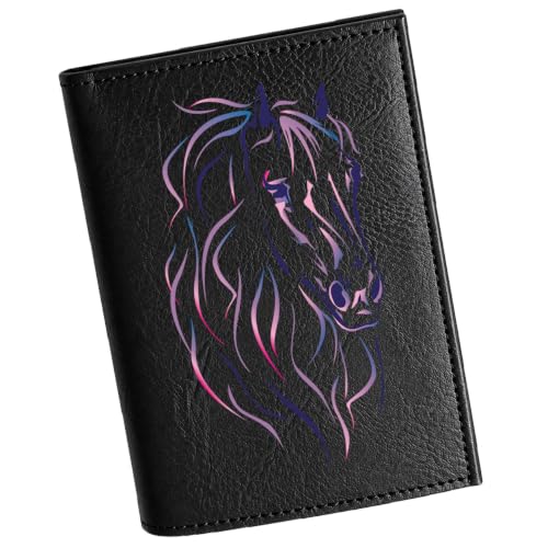Syl'la Cheval Portefeuille, Porte Monnaie et Cartes, papiers pour Femme Noir