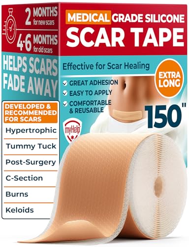 Medical Grade Silicone Scar Tape - 1.6”x150” - Visible Difference on Keloid & С-Section...