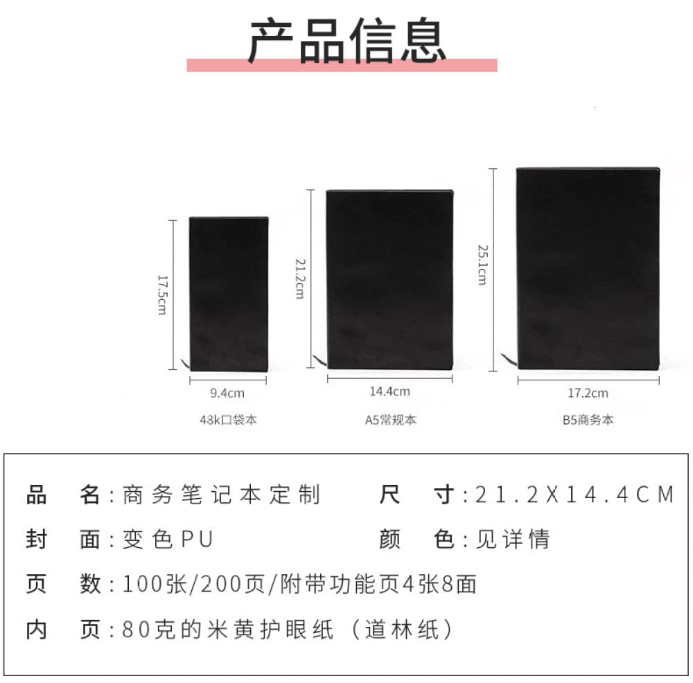 Notebook in Pelle per Ufficio Creativo A5 Planner Giornaliero Agenda Copertina rigida in PU Notebook Diario aziendale Blocco note Note Book Cancelleria,YL,4PCS