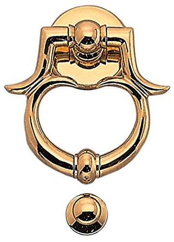 Heurtoir baroque laiton poli verni marteau de porte classique 2 pz