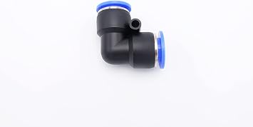 Push to Connect Fitting 12mm Tube OD, Pneumatic Air Water Elbow Union 90 Deg Swivel Two Way Connector/Coupler (Pack of 5)