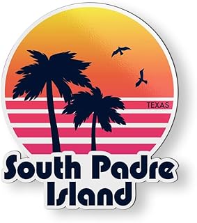 South Padre Island Texas Magnet for Car Fridge Locker Metal Door - 5"