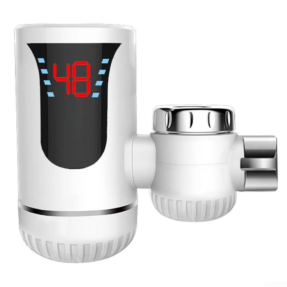 Calentador de Agua Eléctrico de 3 Segundo Grifo de Agua Caliente Eléctrico Rápido Calentador de Agua sin Tanque Adaptador de Grifo de Autocalentamiento Caliente Control de Temperatura Dual