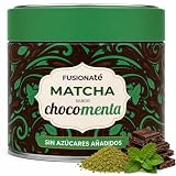 FUSIONATÉ Té Matcha Sabor Chocolate y Menta, Lata 80 g – Matcha Premium 100% Natural, Cremoso, Refrescante y Rico en Antioxidantes, Ideal para Matcha Latte, Smoothies y Bebidas Frías o Calientes