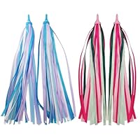 WUFGWBD 2 Pairs Of Bicycle Tassel Streamers, Colorful Handlebar Ribbons, Children'S Bicycle Tassel Ribbons, Scooter Handlebar Streamers, Bicycle Accessories