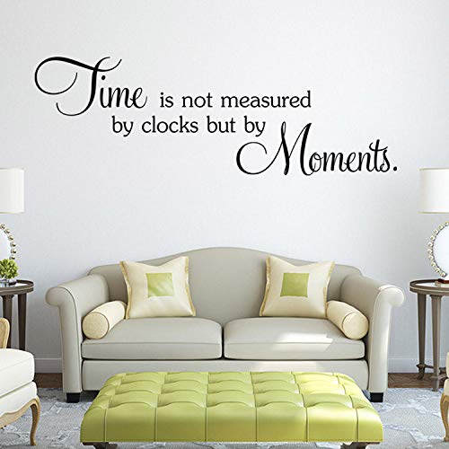 Summerjokes Funny Inspirational"Time is Not Measured by a Clock" Wall Sticker Decal Vinyl Removable Home Decoration, Family Living Room School Office Shop Cafe Pub Restaurant Hotel Wall Decoration